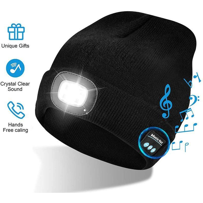 | Verbesserte Unisex Musikalische Bluetooth LED Beanie Mütze