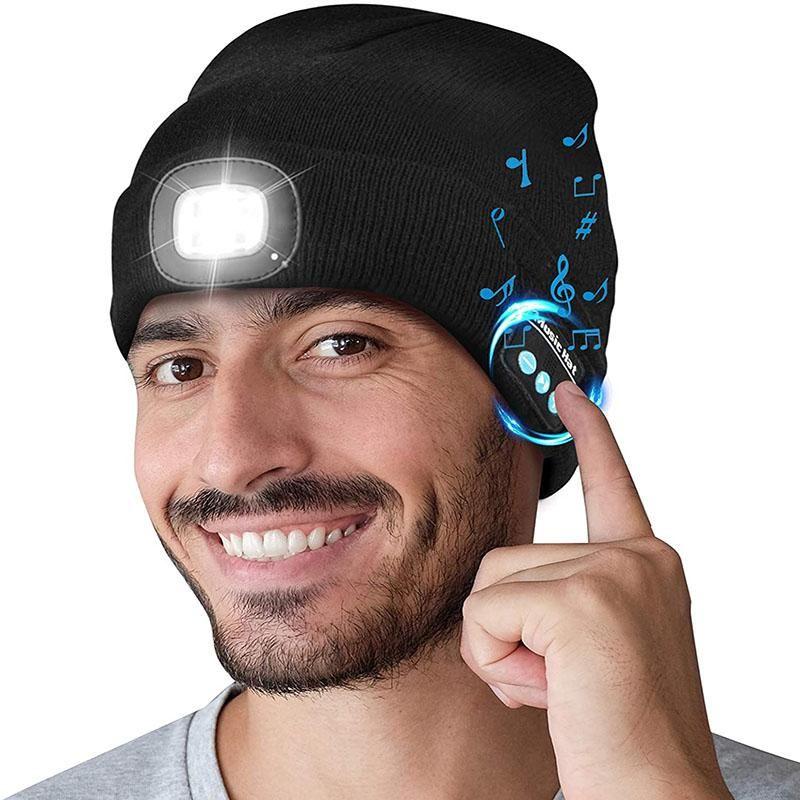 | Verbesserte Unisex Musikalische Bluetooth LED Beanie Mütze