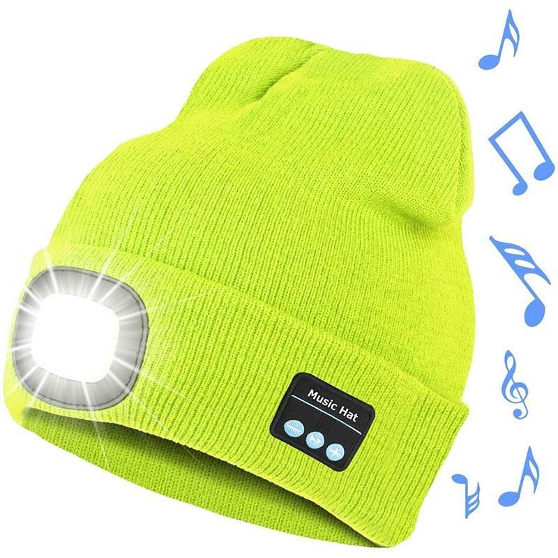 | Verbesserte Unisex Musikalische Bluetooth LED Beanie Mütze