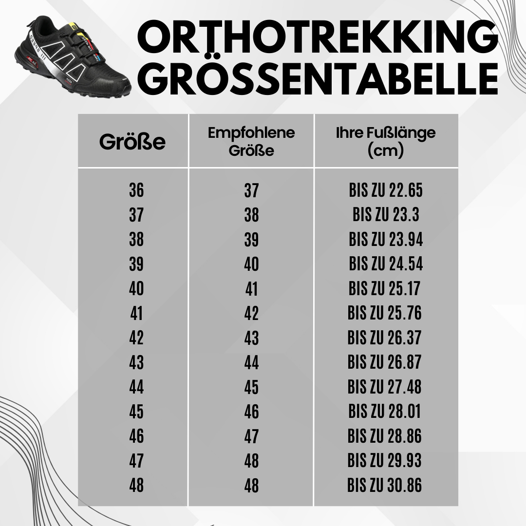 OrthoTrekking - rutschfeste, wasserdichte & ergonomische Wanderschuhe
