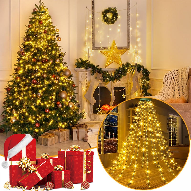 | Weihnachtsbaum Wasserfalllichter mit Ring