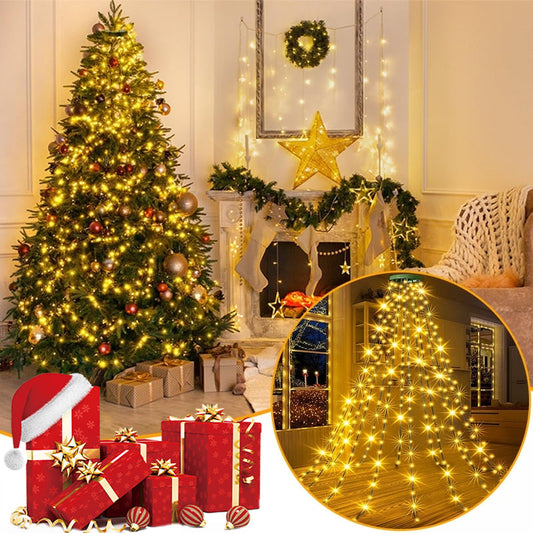 | Weihnachtsbaum Wasserfalllichter mit Ring