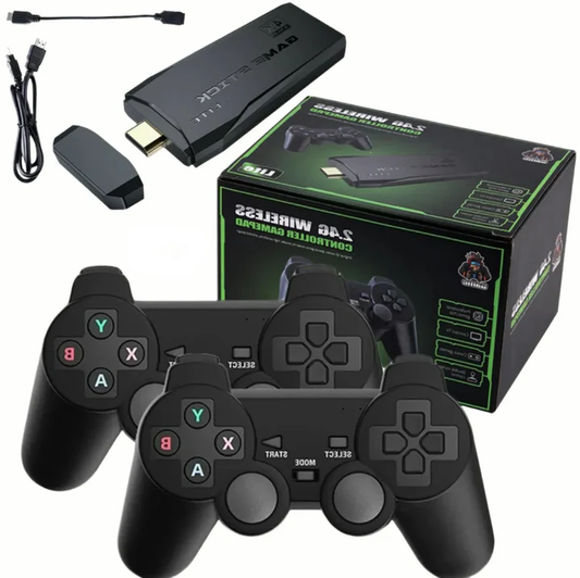 | HDMI 4K TV Spielstick Konsole | 64GB mit über 20.000 Retro-Spielen & 2 kabellosen Gamepads