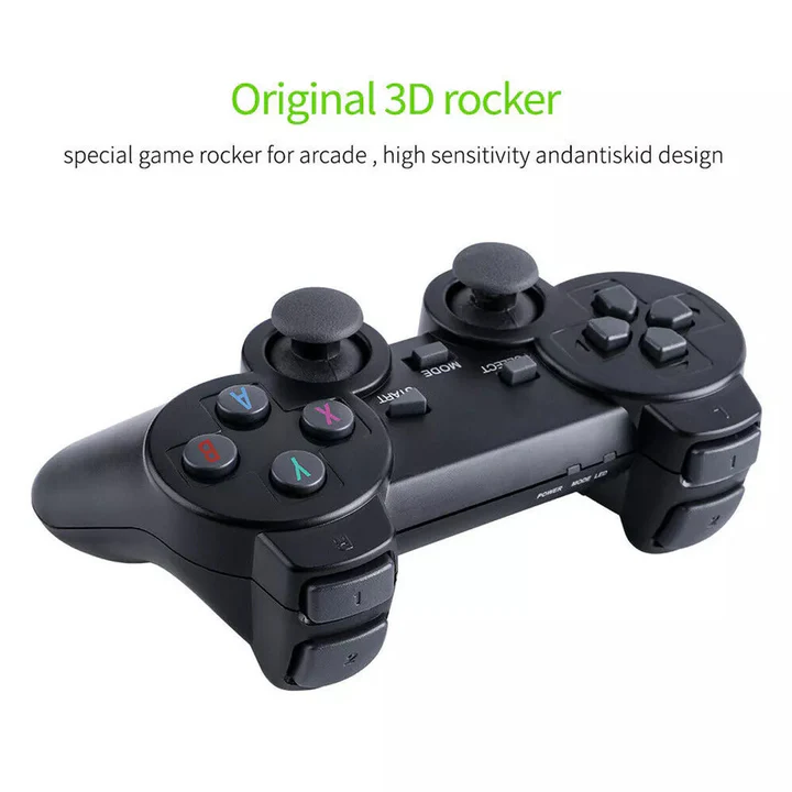 | HDMI 4K TV Spielstick Konsole | 64GB mit über 20.000 Retro-Spielen & 2 kabellosen Gamepads