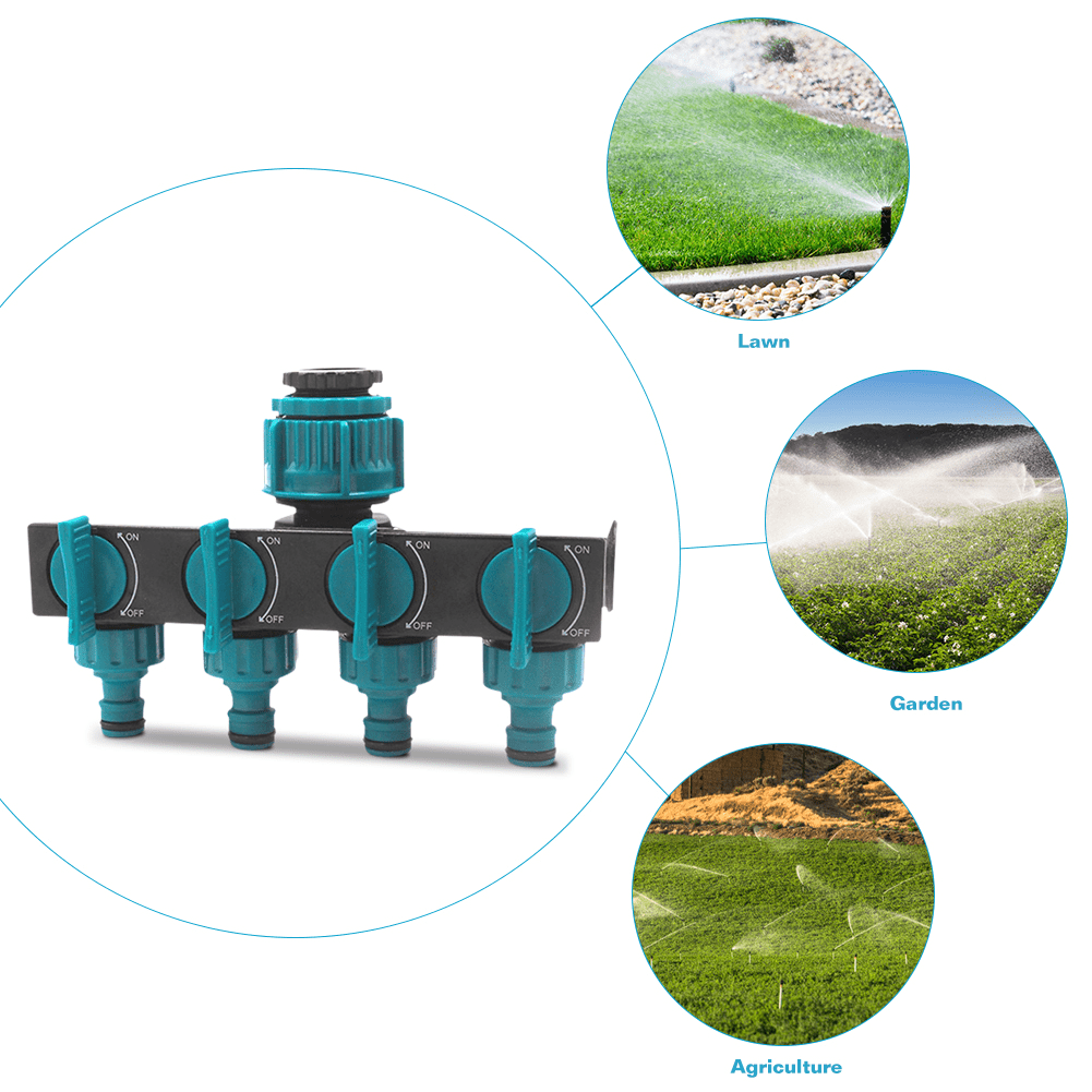 | Weg Garten-Schlauchverteiler - Verstellbarer Wasserhahn-Adapter