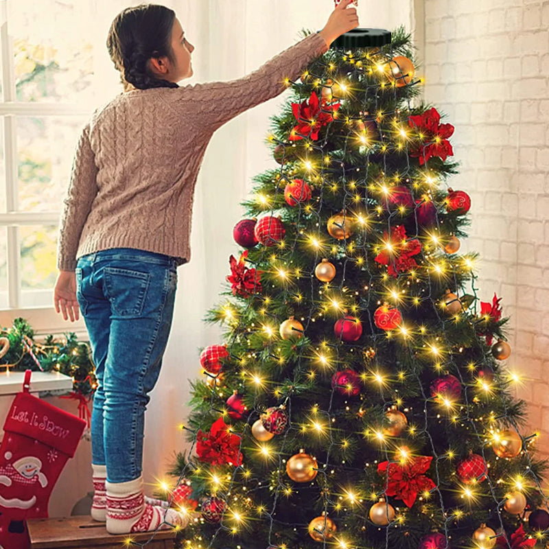 | Weihnachtsbaum Wasserfalllichter mit Ring