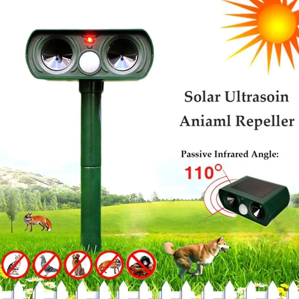 | Ultraschall Vogel + Schädling Abwehr Solarbetrieben - Lange Reichweite