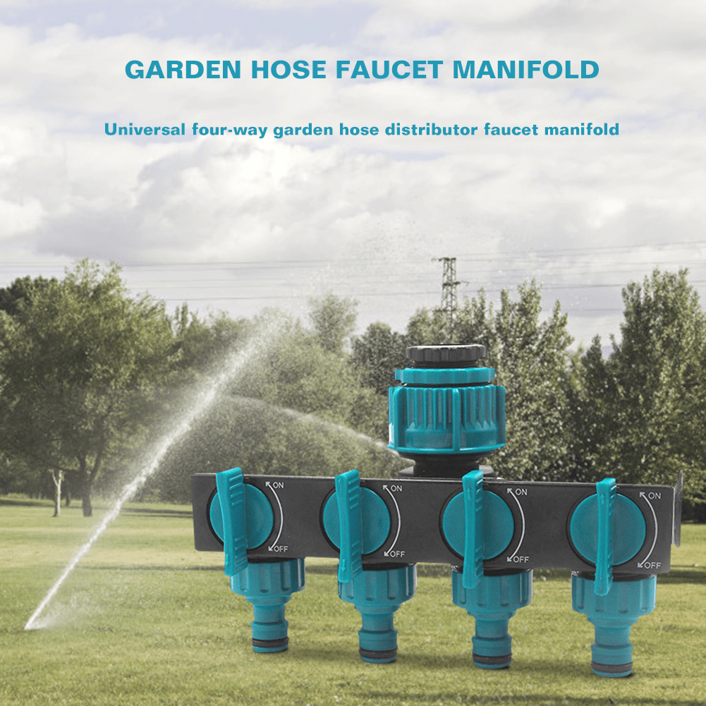 | Weg Garten-Schlauchverteiler - Verstellbarer Wasserhahn-Adapter