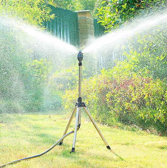 Gardexon – Sprühgerät 360° Edelstahl-Stativ – Gartenbewässerung