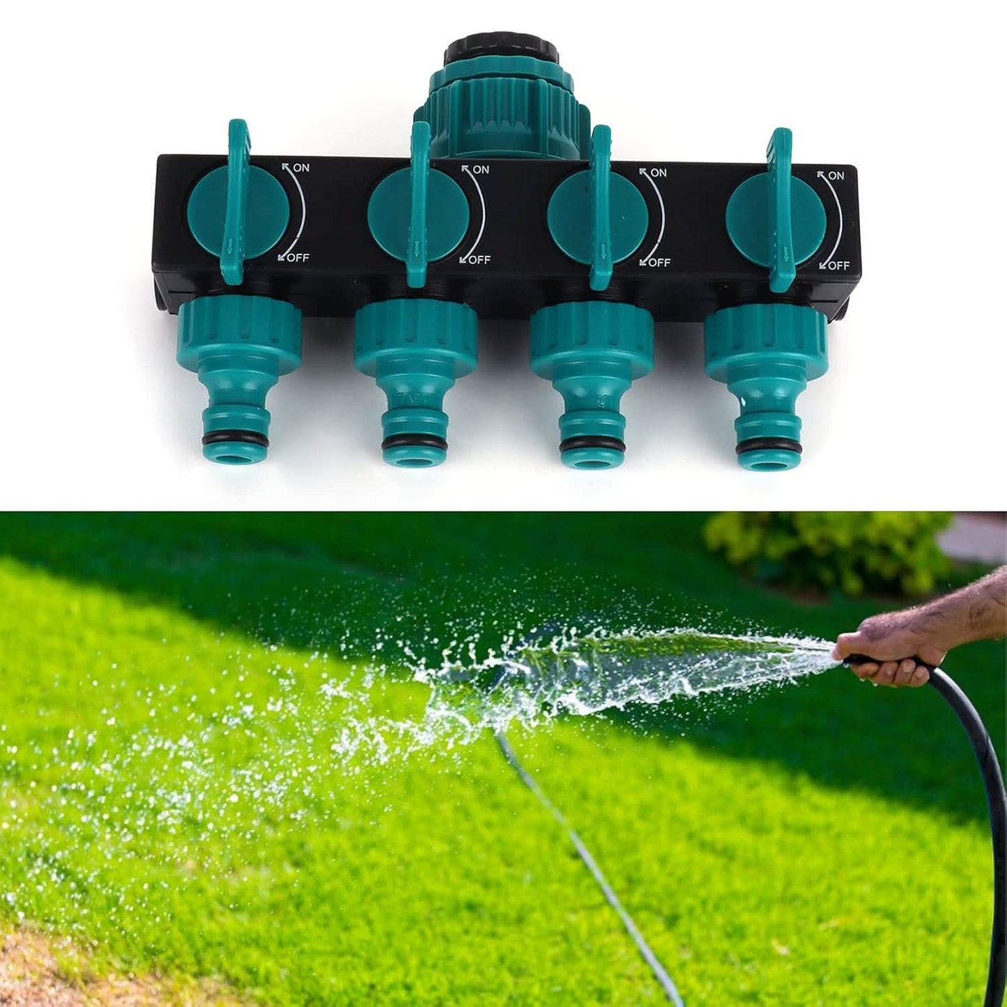 | Weg Garten-Schlauchverteiler - Verstellbarer Wasserhahn-Adapter