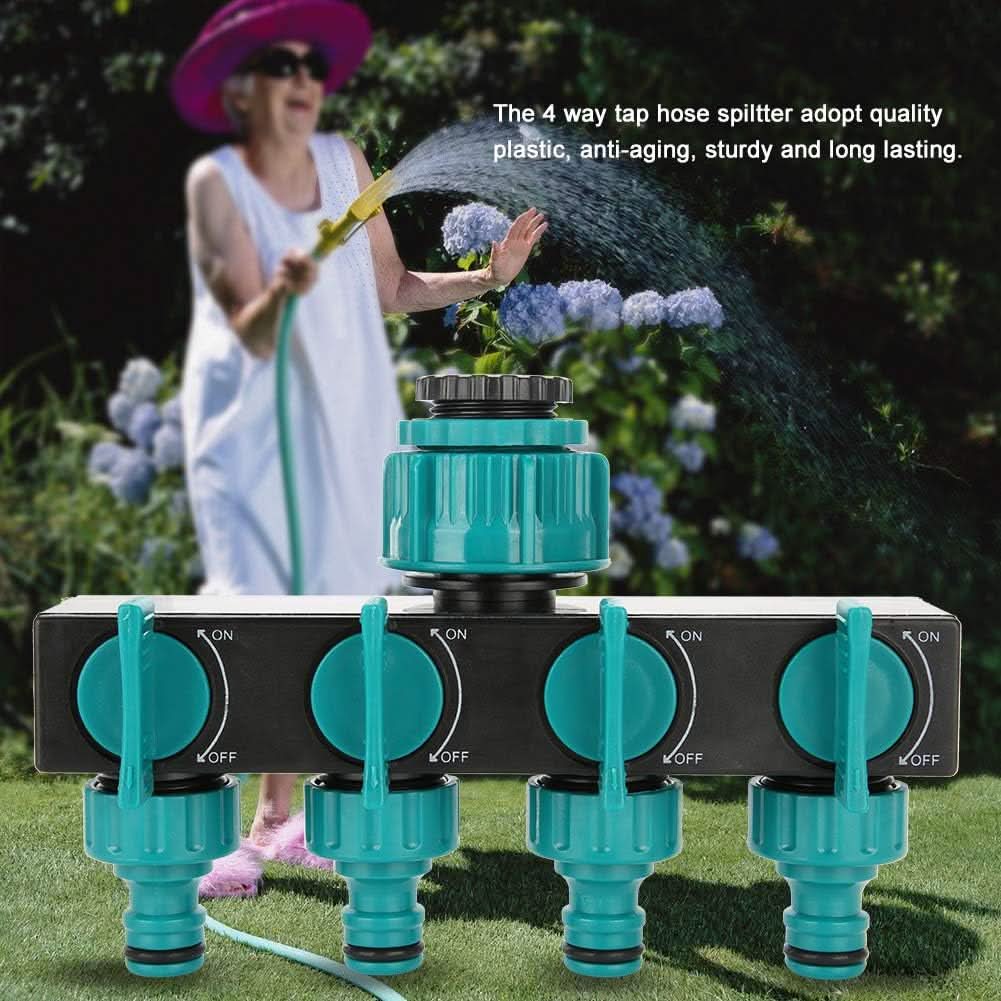 | Weg Garten-Schlauchverteiler - Verstellbarer Wasserhahn-Adapter