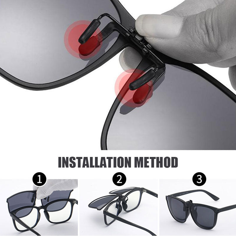 | Neue polarisierte Clip-on-Klappsonnenbrille