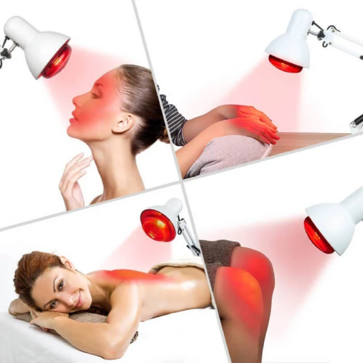| Rote Lichttherapie Lampe für die Haut - Infrarot-Wärme mit Stativ