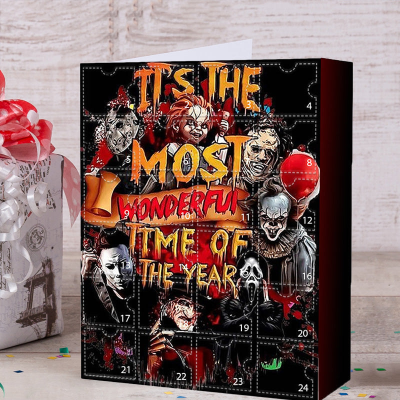 | Halloween-Adventskalender mit Horrorfilmfiguren