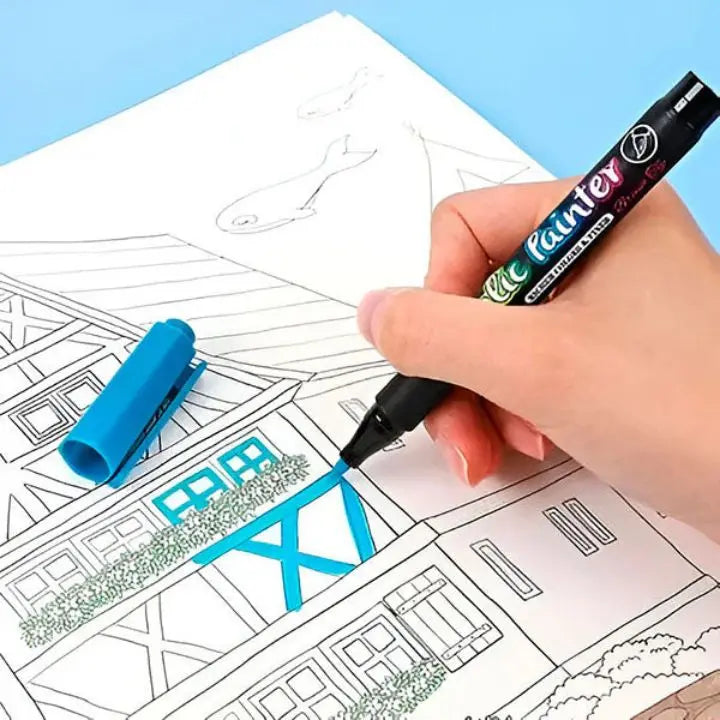 | Acrylmarker-Set (12 Farben) – Wasserfest für Kunst & DIY