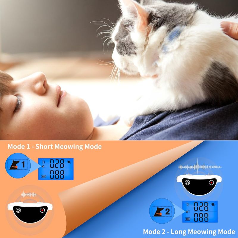 | Katzen-Schockhalsband mit Fernbedienung für effektive Miaukontrolle