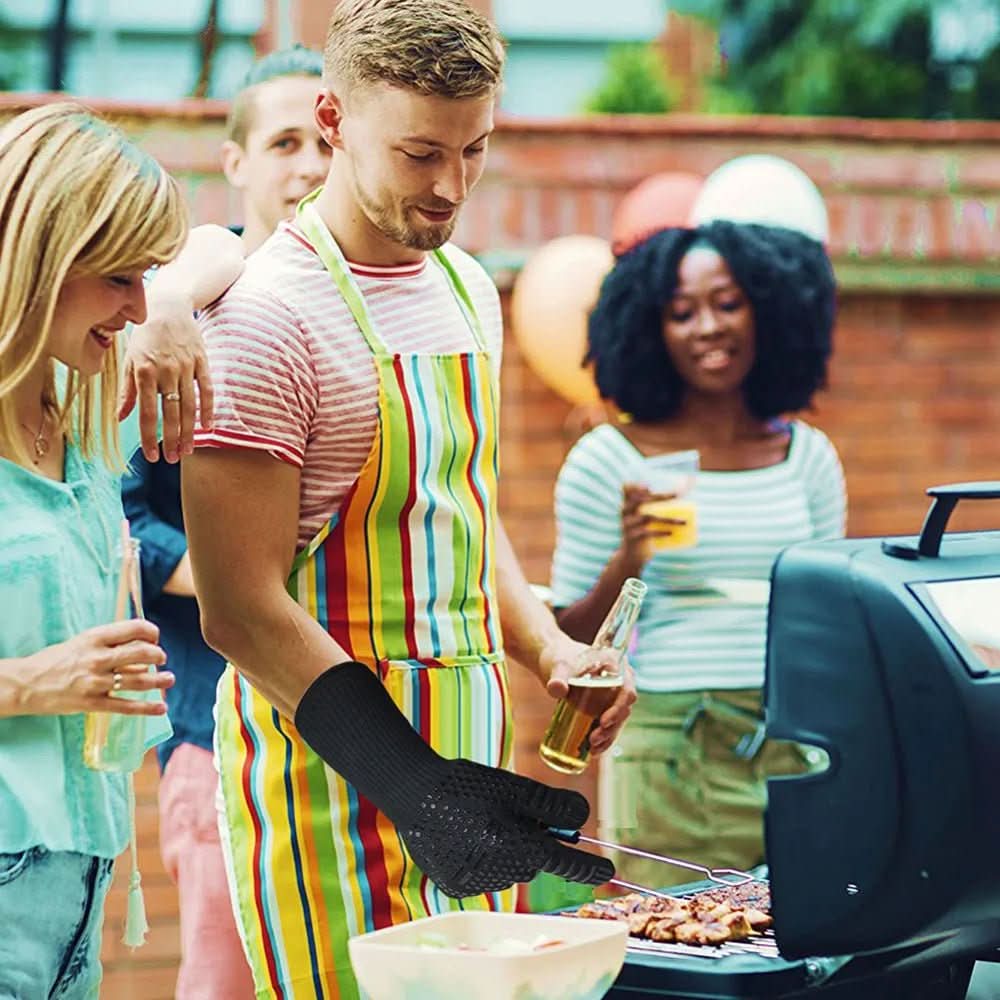 | Extrem hitzebeständige Schutzhandschuhe für Grill und Küche