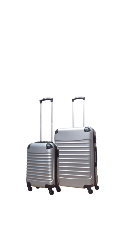 2-teilige Hartschalen-Kofferset – Milano Silver
