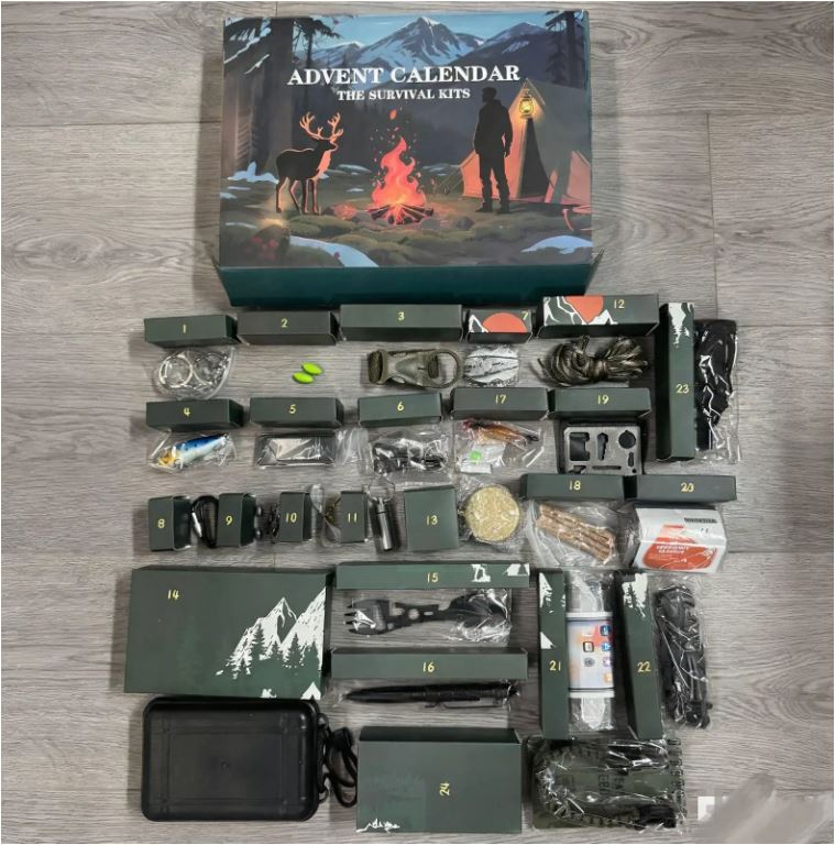 | SURVIVAL ADVENT CALENDAR – Men's Outdoor Kit with 24 Essential Tools 2025