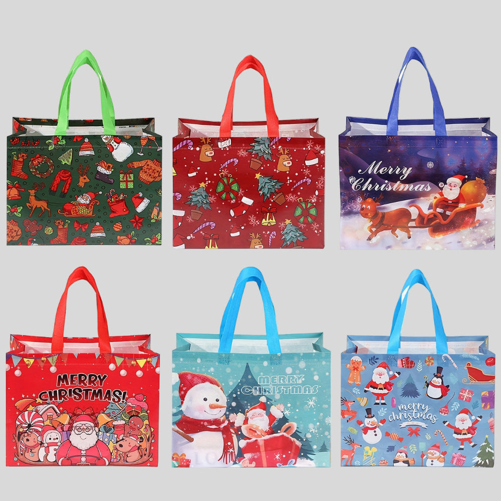 Weihnachtstaschen wiederverwendbar, große Tote für Geschenke