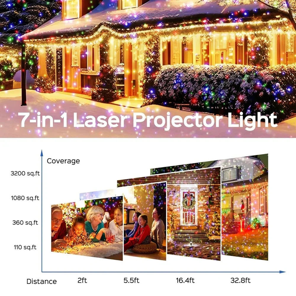 Weihnachts-Laserprojektor, Outdoor, wasserdicht, Lichtshow