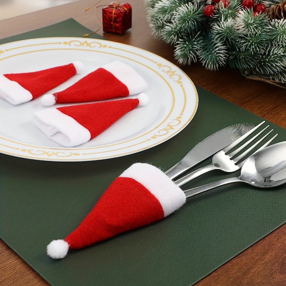 Weihnachtliche Tischdekoration, Mini Santa Hüte Tischdeko