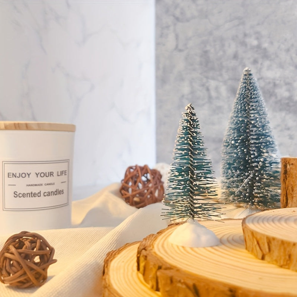 Mini Weihnachtsbaum Set, Tannenbaum Schnee Tischdekoration
