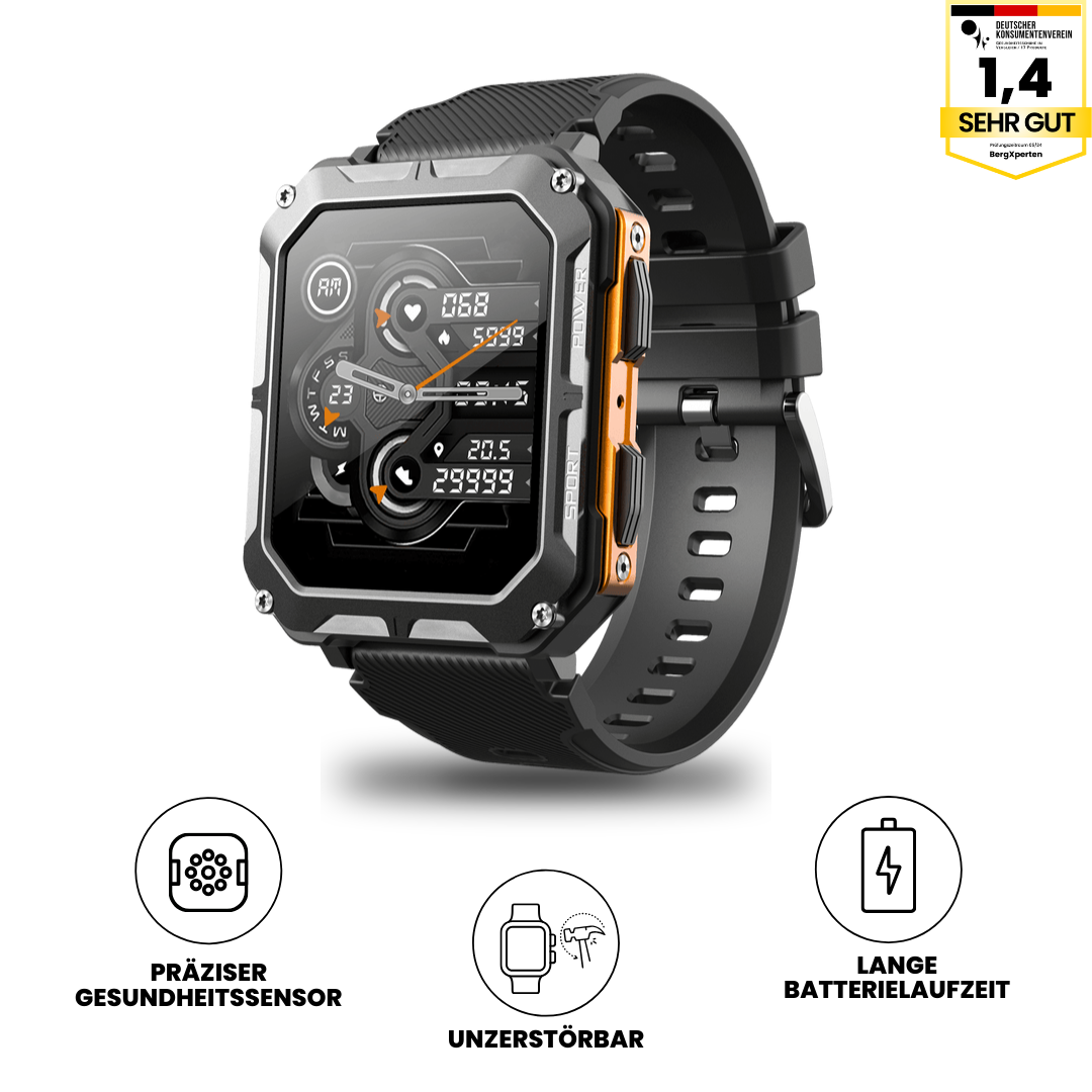 AirForce Health K-52 – robuste Outdoor-Smartwatch mit Fitness-Tracking