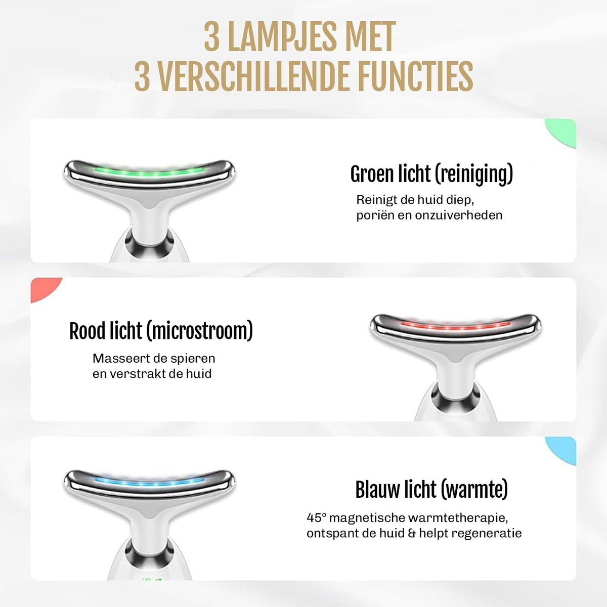 Visavera – 7-in-1 Gesichtspflegegerät mit Licht, Vibration & EMS