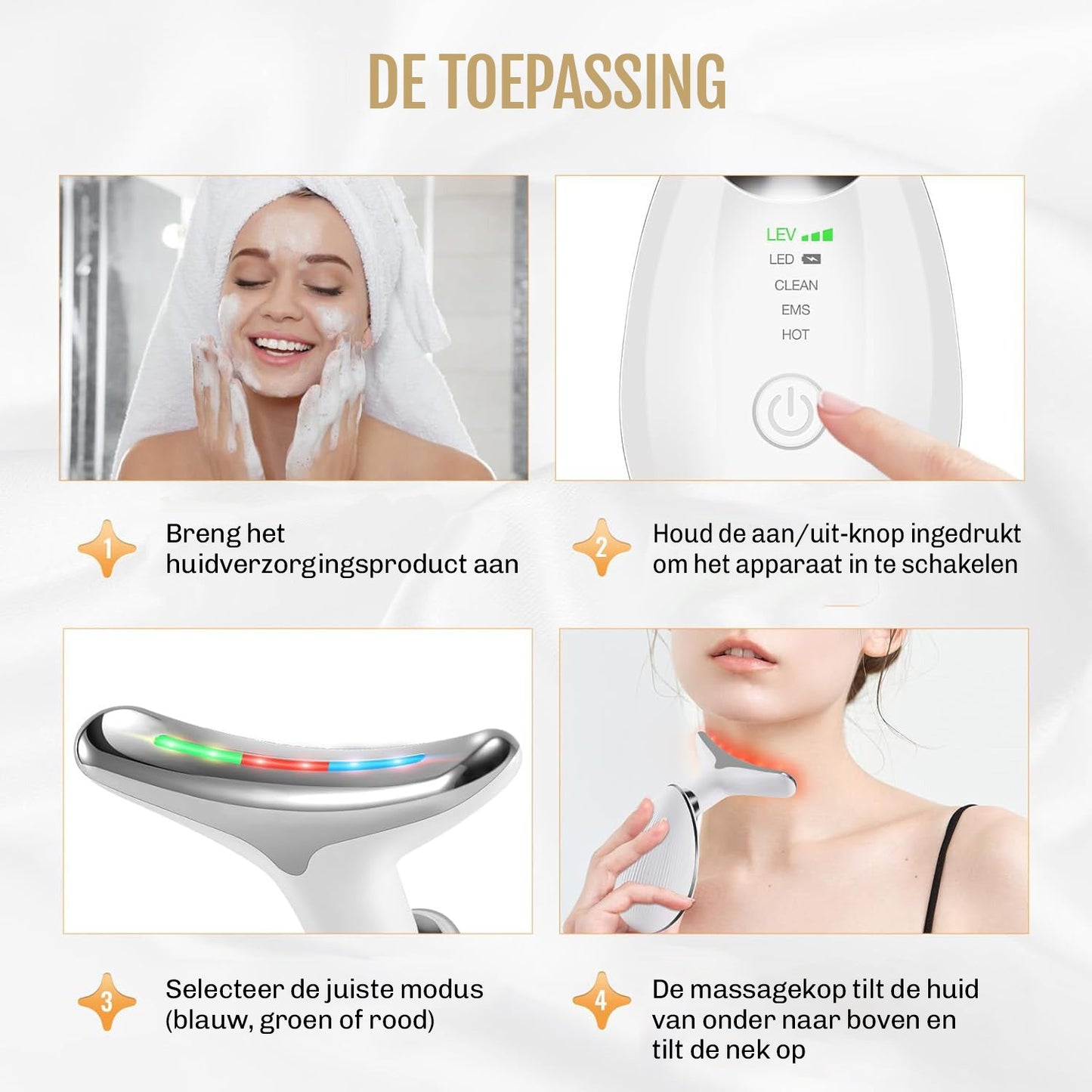 Visavera – 7-in-1 Gesichtspflegegerät mit Licht, Vibration & EMS