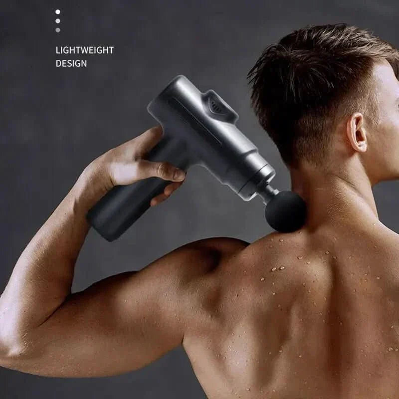 | Elektrische Massagegun mit 8 Aufsätzen für Tiefengewebemassage