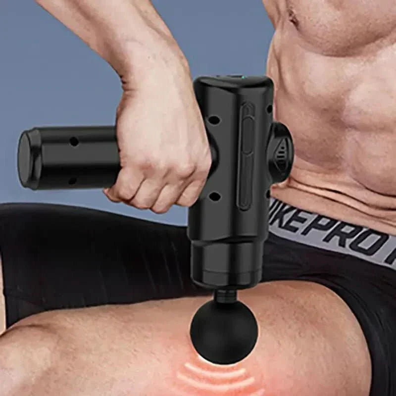 | Elektrische Massagegun mit 8 Aufsätzen für Tiefengewebemassage