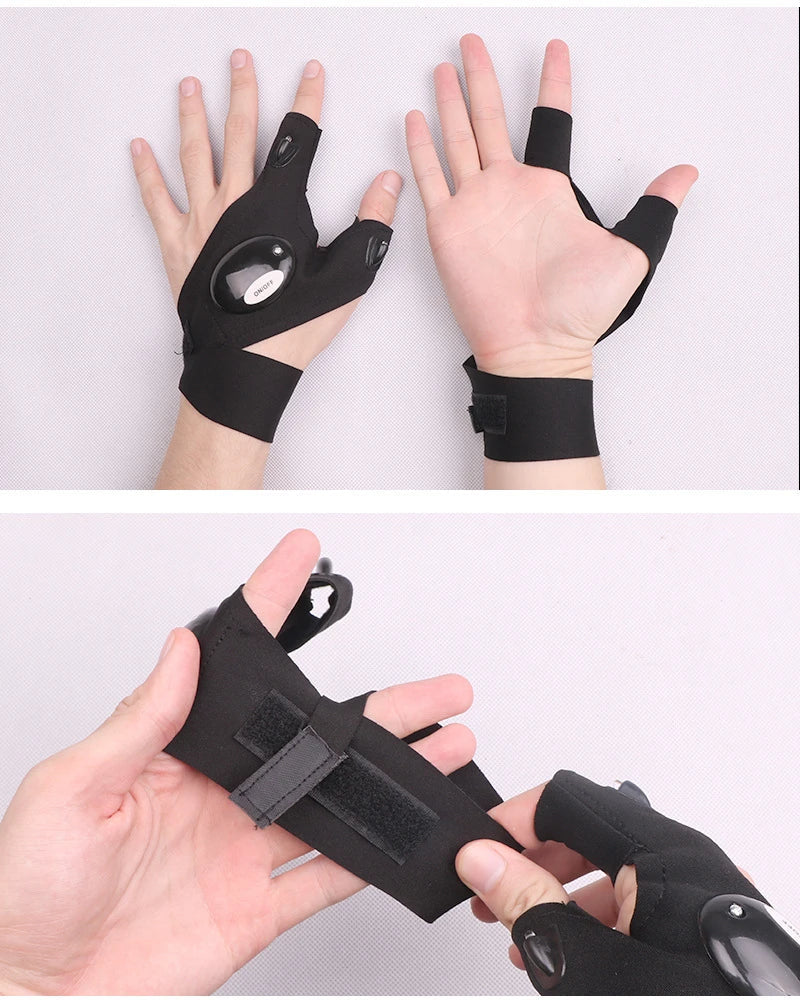 | LED Taschenlampenhandschuhe