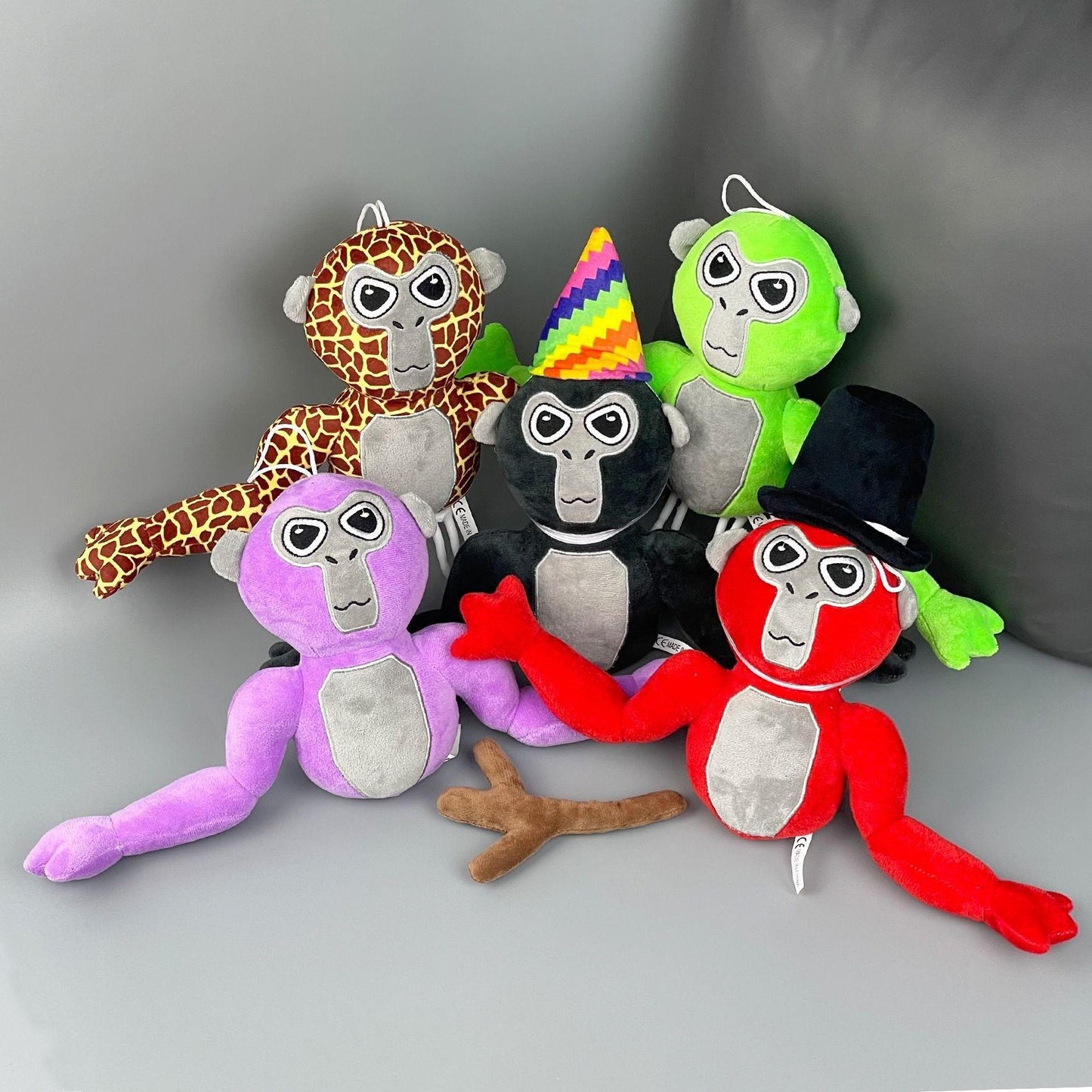 Bunte Affen-Plüschfigur