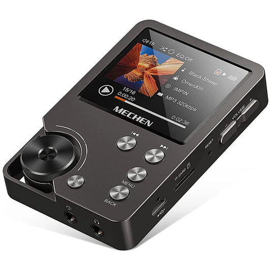 | HiFi MP3 Player MECHEN-M30 – Premium verlustfreies Audio mit 64GB Speicherkarte, unterstützt bis zu 256GB