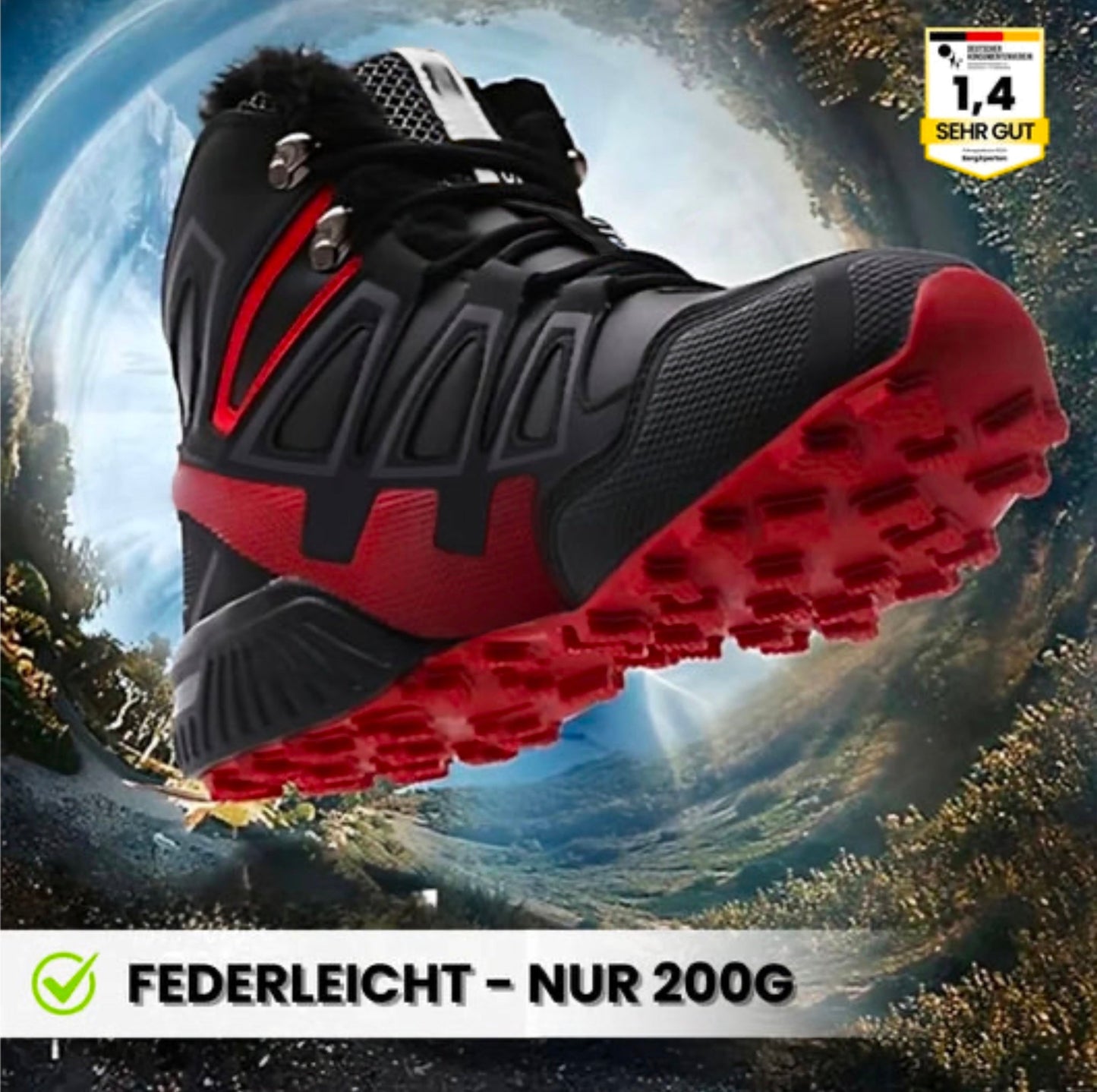 OrthoTrekking Pro - ergonomische schmerzlindernde Trekking u.-Wanderschuhe  - Sonderaktion 1+1 Gratis