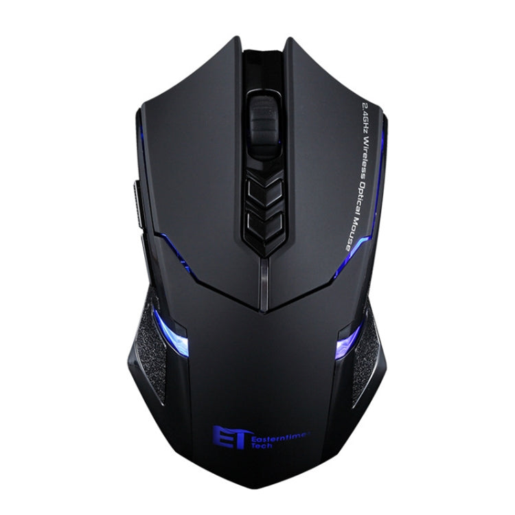 | ET X-08 7-Tasten 2400DPI 2.4G Wireless Stille Gaming Maus mit USB-Empfänger & Farbige Hintergrundbeleuchtung (Schwarz)