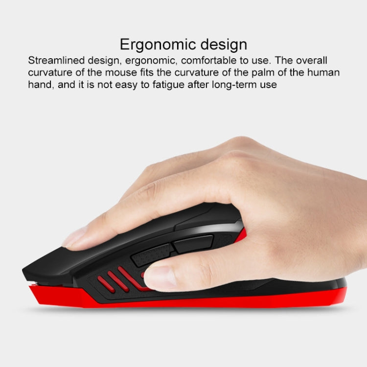 | ET X-08 7-Tasten 2400DPI 2.4G Wireless Stille Gaming Maus mit USB-Empfänger & Farbige Hintergrundbeleuchtung (Schwarz)