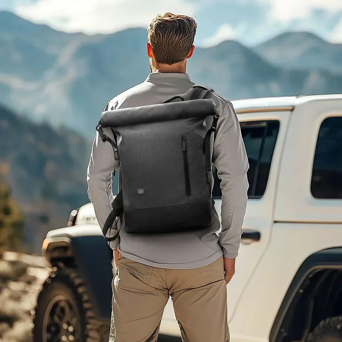 | Multifunktionaler Rucksack für draußen mit USB-Anschluss