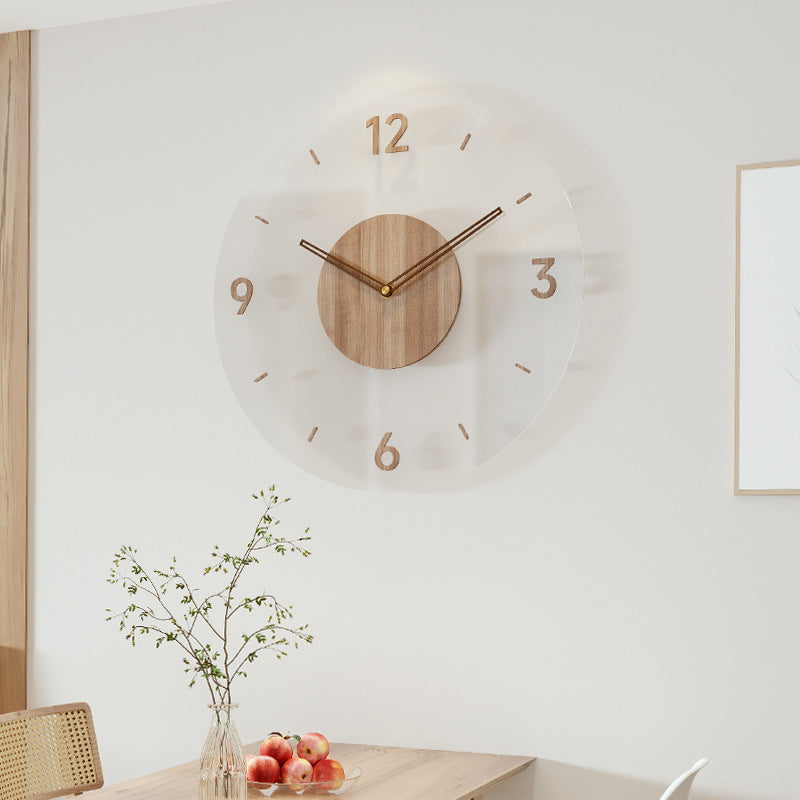 Nordora – Nordische Wanduhr aus Holz, lautloses Design