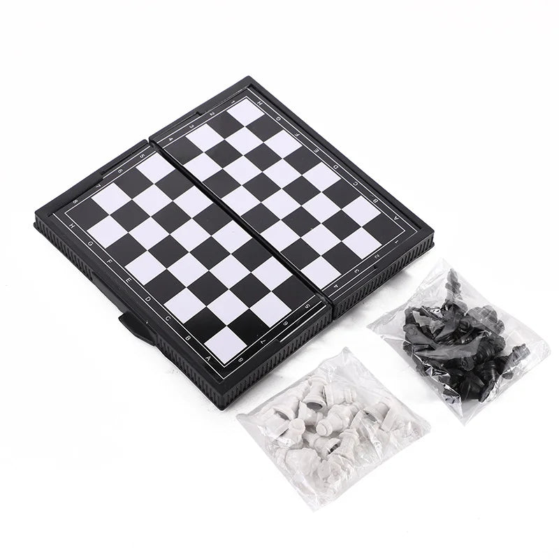 Thinkoro Magnetisches Schachspiel Kinder – Faltbares Lernspiel aus Kunststoff für Reisen & Zuhause