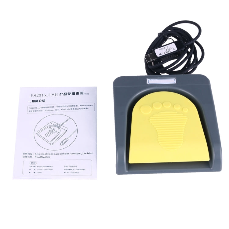 | FS2016_USB PCsensor USB-Fußschalter Fußsteuerungstastatur, Multimedia / Tastatur / Gamepad / Maus / String / B Ultraschallbildakquisitionsfunktionen