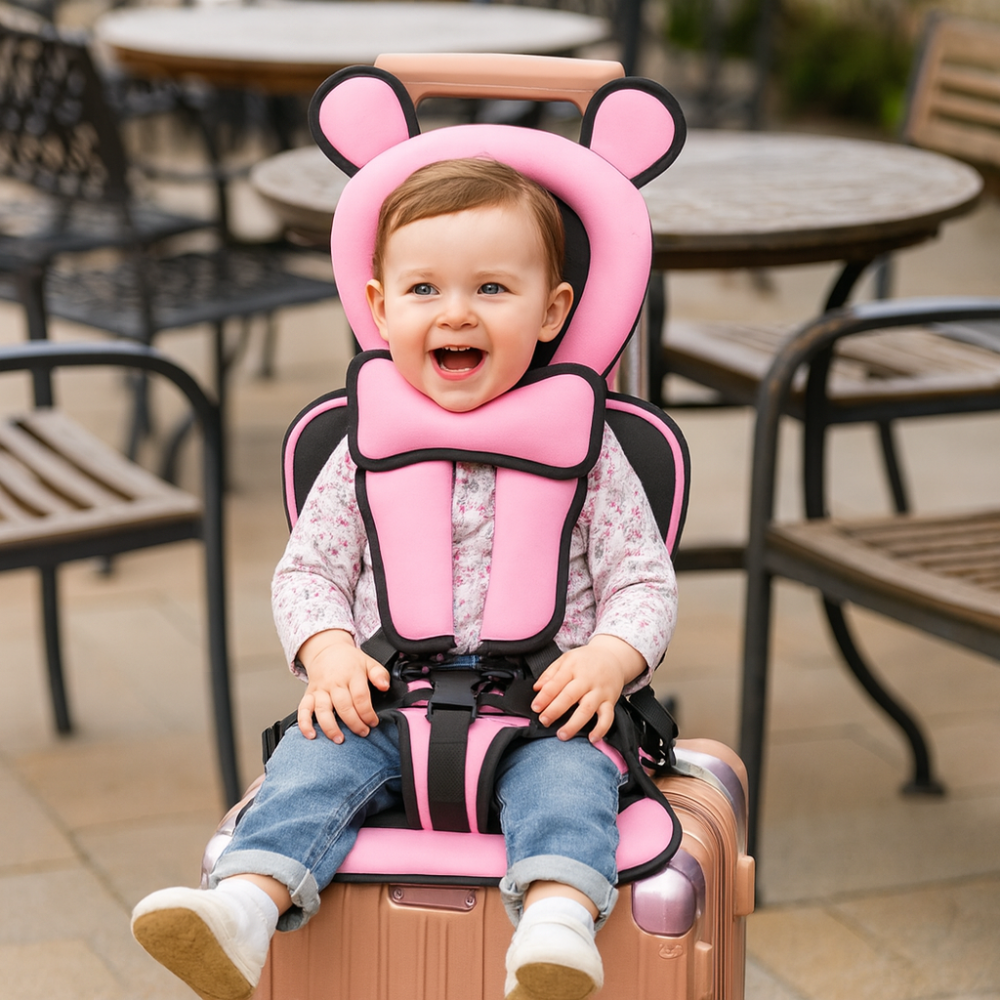 Tragbarer Baby-Reisesitz-Gurt, Auto & Flugzeug, sicher & faltbar