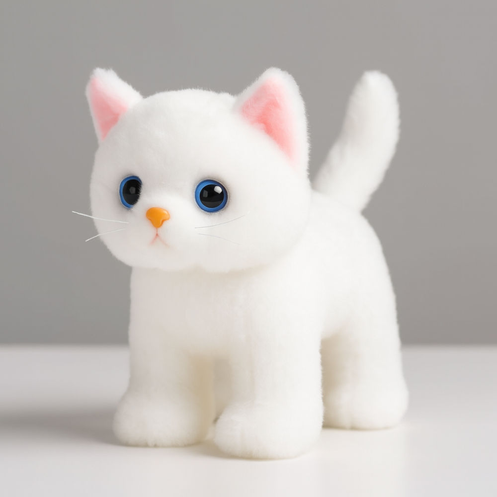 Katzen Plüschspielzeug, weiches Stoff-Kätzchen, Geschenk für Kinder