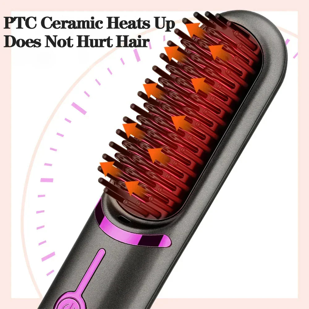 | Wireless Hair Straightening Comb