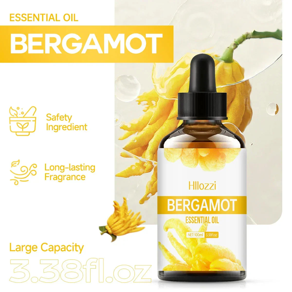 Bergamotte ätherisches Öl, Premium, Haarpflege, Haut & Diffuser