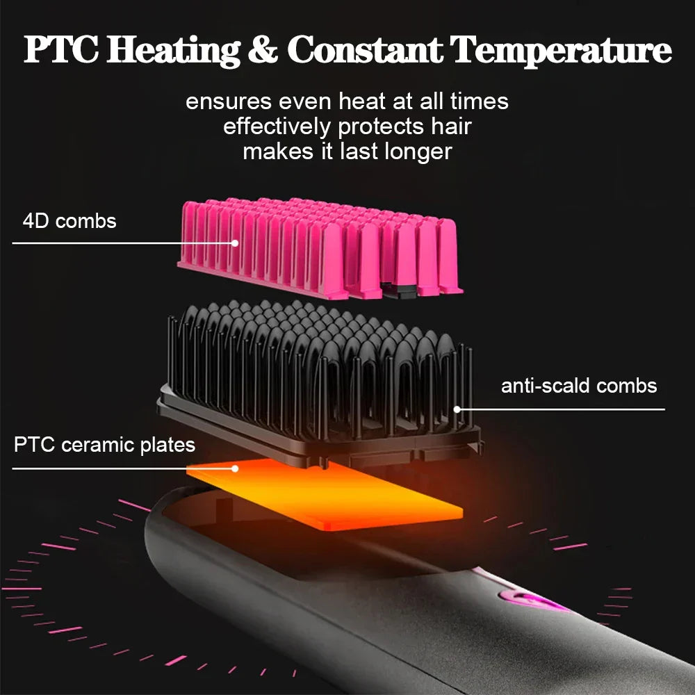 | Wireless Hair Straightening Comb