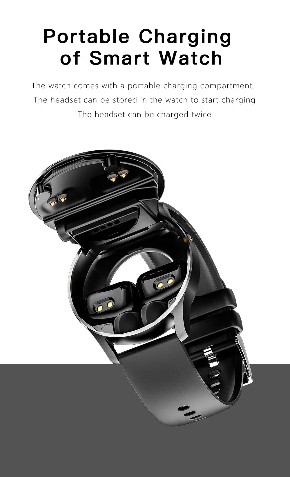 | Zwei in Eins Smartwatch mit Bluetooth-Ohrhörern