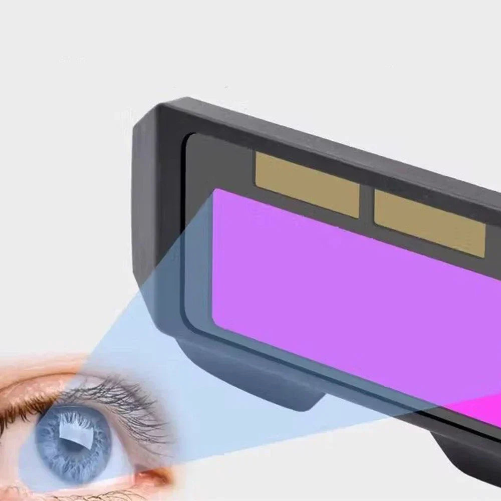 | Solar-powered welding goggles
