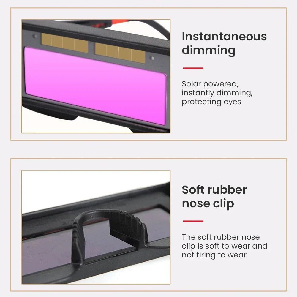 | Solar-powered welding goggles
